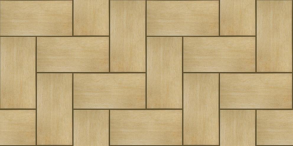 Warm beige square and rectangular tiles arranged in an interlocking geometric pattern